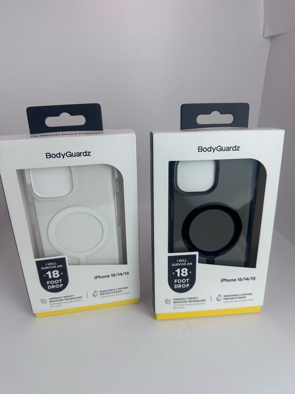BodyGuardz Ace Pro Case for iPhone 15/14/13 MagSafe Lanyard 2-Pack Set NWT